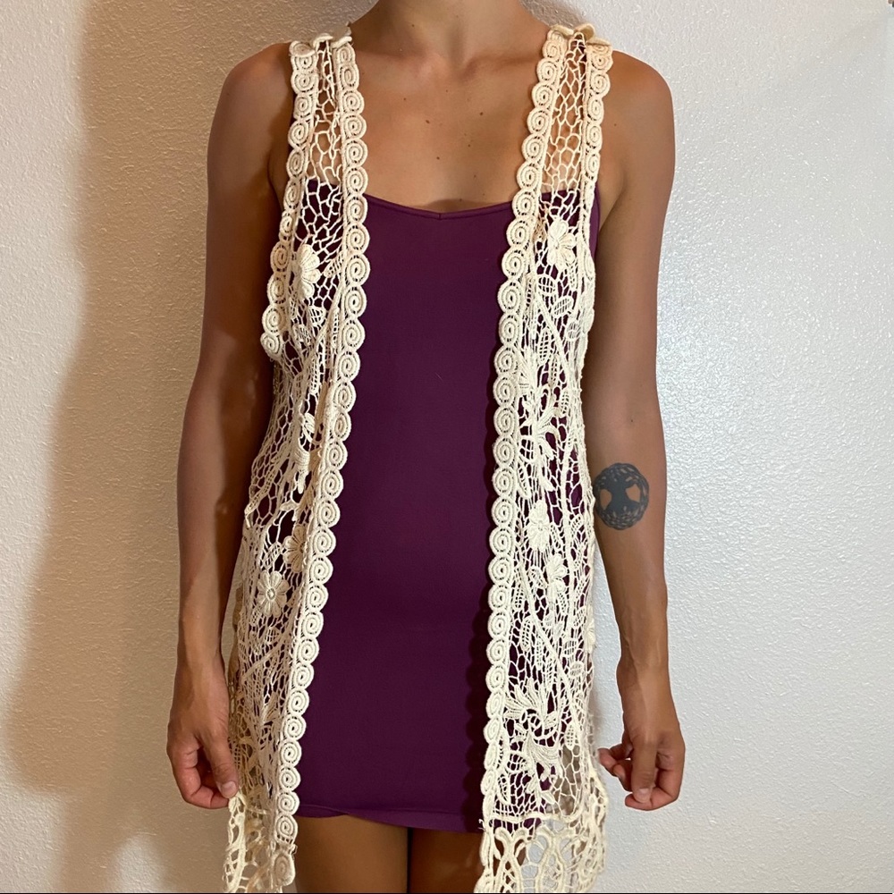 Long Knit Vest Shrug